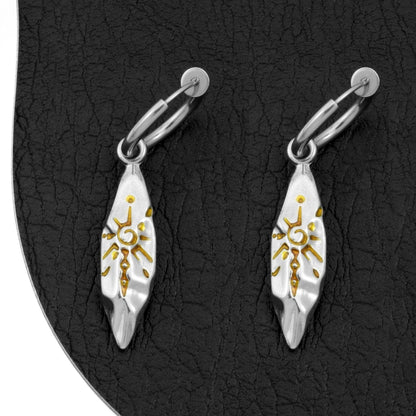 Wishing stone earring focal detail