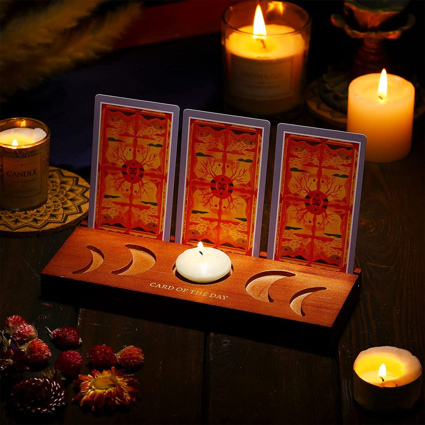 Moon Phase Ritual Tarot Display & Altar Stand	