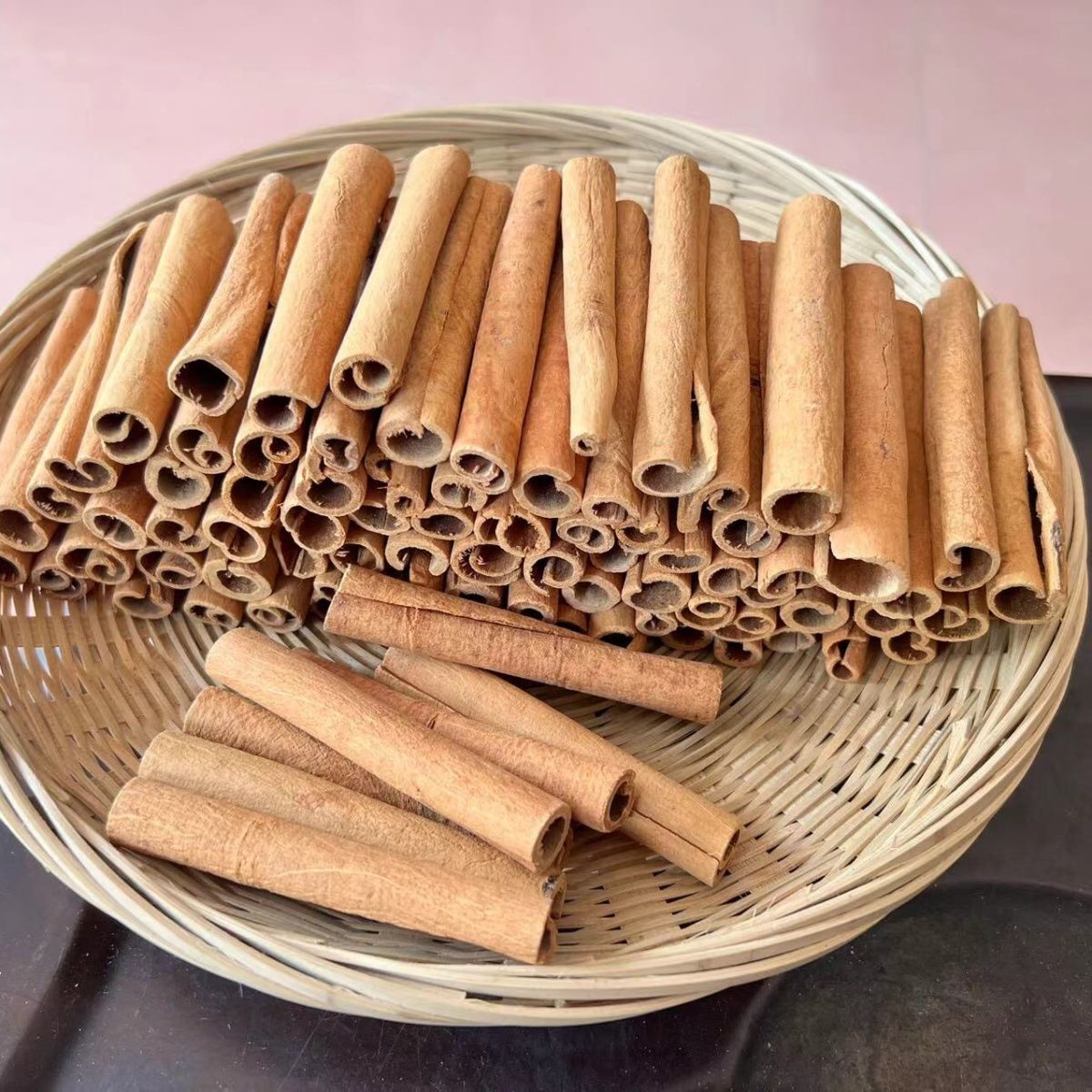 Natural cinnamon bark stick texture